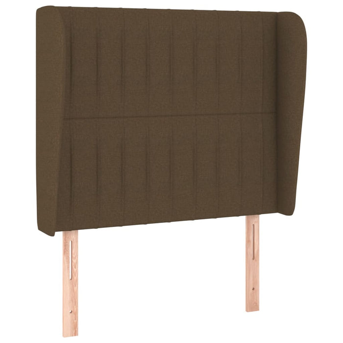 Pat box spring cu saltea, maro închis, 80x200 cm, textil WALTI