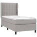 Pat box spring cu saltea, gri deschis, 100x200 cm, textil - WALTI WALTI