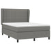 Pat box spring cu saltea, gri închis, 140x190 cm, textil - WALTI WALTI