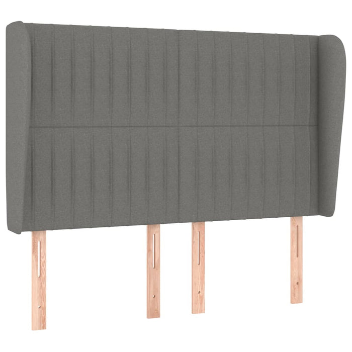Pat box spring cu saltea, gri închis, 140x190 cm, textil - WALTI WALTI