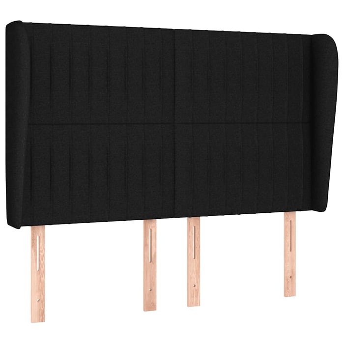 Pat box spring cu saltea, negru, 140x190 cm, textil - WALTI WALTI