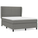 Pat box spring cu saltea, gri închis, 140x200 cm, textil - WALTI WALTI
