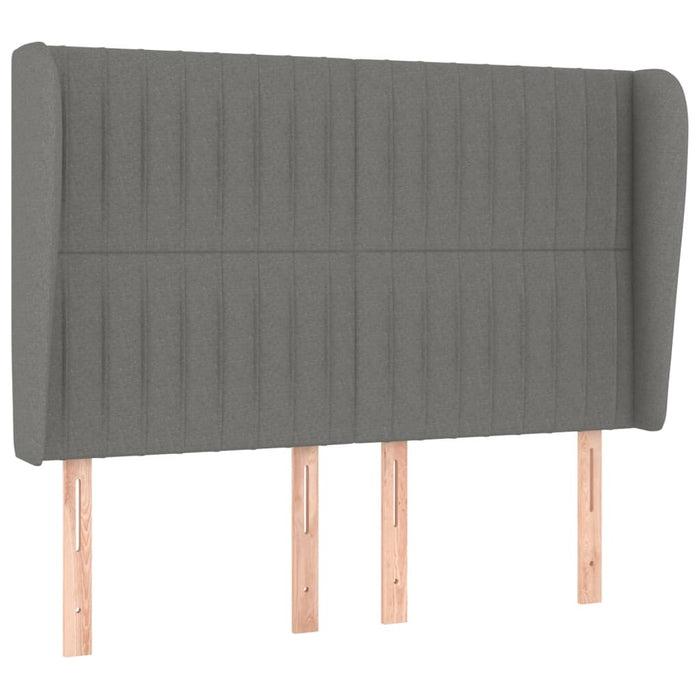 Pat box spring cu saltea, gri închis, 140x200 cm, textil - WALTI WALTI