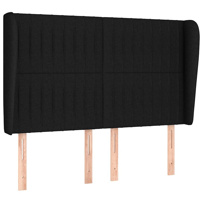 Pat box spring cu saltea, negru, 140x200 cm, textil - WALTI WALTI