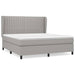 Pat continental cu saltea, gri deschis, 160x200 cm, textil - WALTI WALTI
