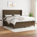Pat continental cu saltea maro închis 180x200cm material textil - WALTI WALTI