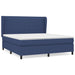 Pat box spring cu saltea, albastru, 180x200 cm, material textil - WALTI WALTI