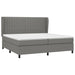 Pat box spring cu saltea, gri închis, 200x200 cm, textil - WALTI WALTI