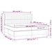 Pat box spring cu saltea, crem, 200x200 cm, textil - WALTI WALTI