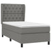 Pat box spring cu saltea, gri închis, 80x200 cm, textil - WALTI WALTI