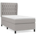 Pat box spring cu saltea, gri deschis, 90x190 cm, textil - WALTI WALTI
