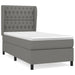 Pat box spring cu saltea, gri închis, 90x190 cm, textil - WALTI WALTI