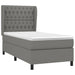 Pat box spring cu saltea, gri închis, 90x190 cm, textil - WALTI WALTI