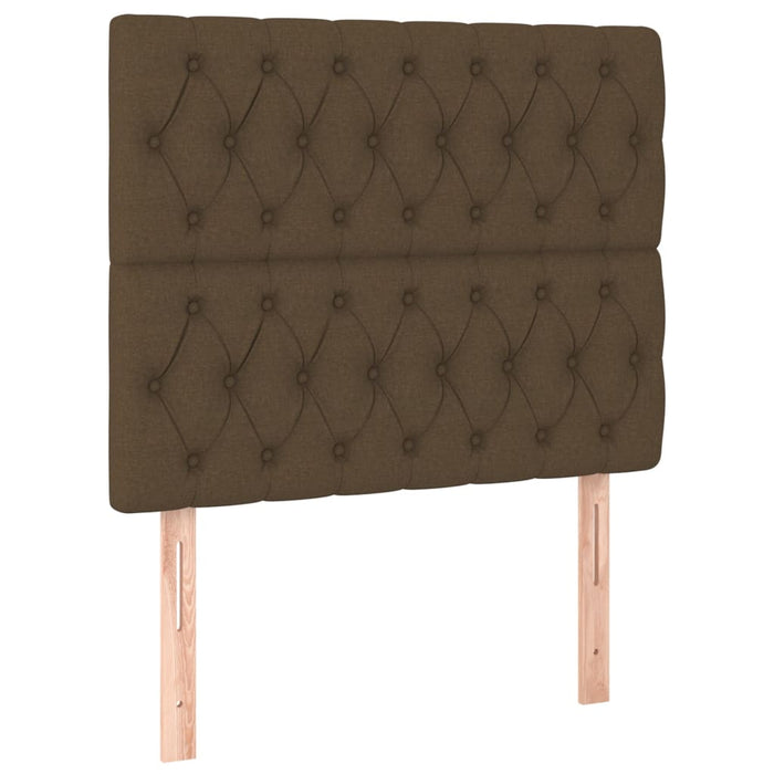 Pat box spring cu saltea, maro închis, 90x190 cm, textil - WALTI WALTI