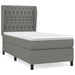 Pat box spring cu saltea, gri închis, 100x200 cm, textil - WALTI WALTI