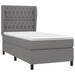 Pat box spring cu saltea, gri închis, 100x200 cm, textil - WALTI WALTI