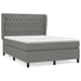 Pat box spring cu saltea, gri închis, 140x200 cm, textil - WALTI WALTI