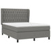 Pat box spring cu saltea, gri închis, 140x200 cm, textil - WALTI WALTI