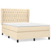 Pat continental cu saltea, crem, 140x200 cm, material textil - WALTI WALTI