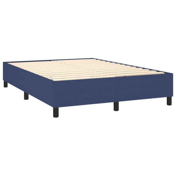 Pat continental cu saltea, albastru, 140x200cm, material textil - WALTI WALTI