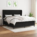 Pat box spring cu saltea, negru, 160x200 cm, textil - WALTI WALTI