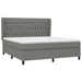 Pat box spring cu saltea, gri închis, 180x200 cm, textil - WALTI WALTI