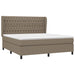 Pat continental cu saltea, gri taupe, 180x200 cm, textil - WALTI WALTI
