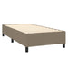 Pat box spring cu saltea, gri taupe, 90x190 cm, textil - WALTI WALTI
