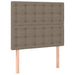 Pat box spring cu saltea, gri taupe, 90x190 cm, textil - WALTI WALTI