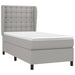 Pat box spring cu saltea, gri deschis, 100x200 cm, textil - WALTI WALTI