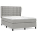 Pat box spring cu saltea, gri deschis, 140x190 cm, textil - WALTI WALTI
