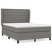 Pat box spring cu saltea, gri închis, 140x190 cm, textil - WALTI WALTI