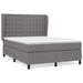Pat box spring cu saltea, gri închis, 140x200 cm, textil - WALTI WALTI