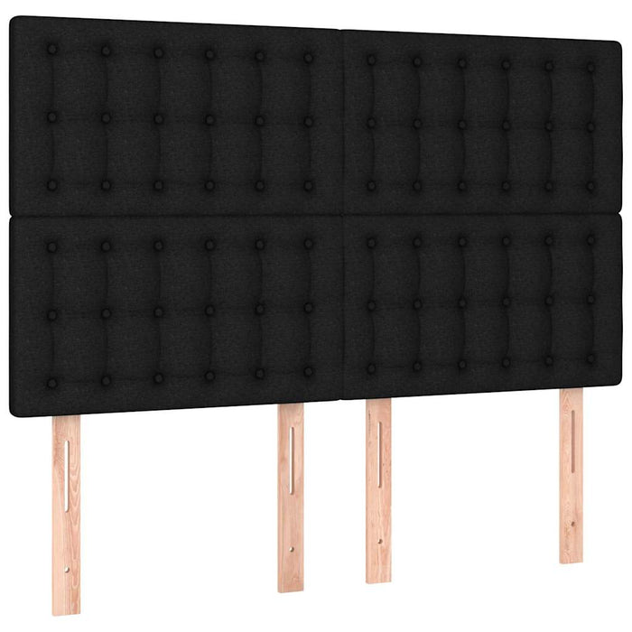 Pat box spring cu saltea, negru, 140x200 cm, textil - WALTI WALTI