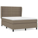 Pat continental cu saltea gri taupe 140x200 cm material textil - WALTI WALTI