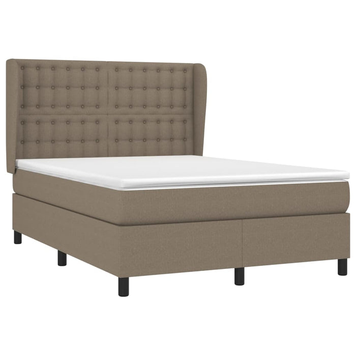 Pat continental cu saltea gri taupe 140x200 cm material textil - WALTI WALTI