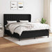 Pat box spring cu saltea, negru, 160x200 cm, textil - WALTI WALTI