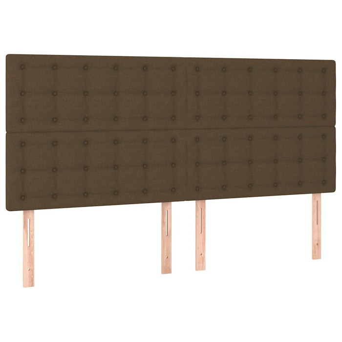 Pat box spring cu saltea, maro închis, 160x200 cm, textil WALTI