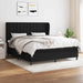 Pat box spring cu saltea, negru, 180x200 cm, catifea - WALTI WALTI