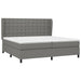 Pat box spring cu saltea, gri închis, 200x200 cm, textil - WALTI WALTI
