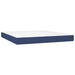 Pat box spring cu saltea, albastru, 200x200 cm, textil - WALTI WALTI