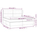 Pat box spring cu saltea, albastru, 200x200 cm, textil - WALTI WALTI