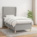Pat continental cu saltea, gri deschis, 80x200 cm, textil - WALTI WALTI