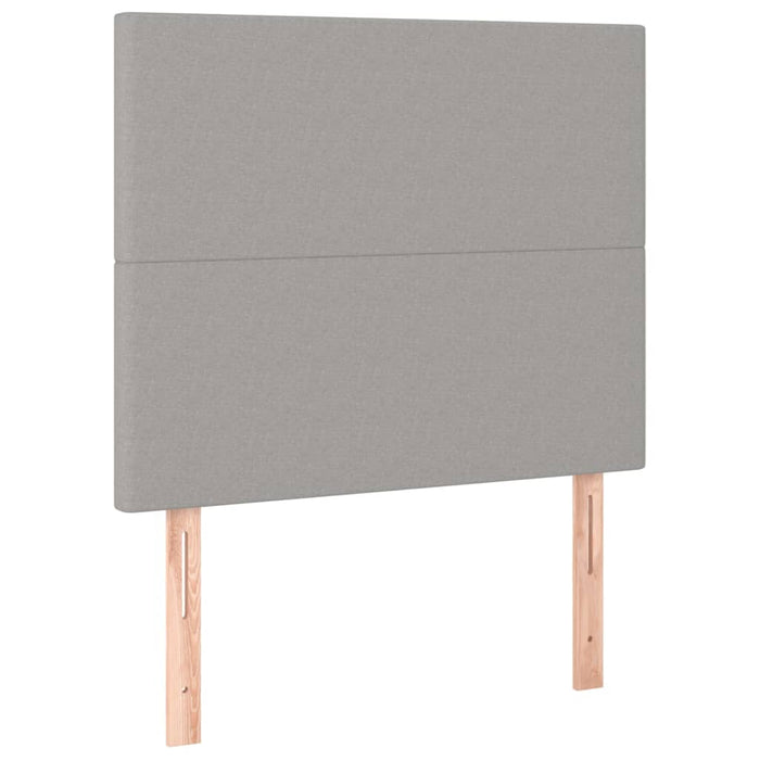 Pat box spring cu saltea, gri deschis, 90x190 cm, textil - WALTI WALTI