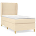 Pat box spring cu saltea, crem, 90x190 cm, textil - WALTI WALTI