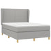Pat box spring cu saltea, gri deschis, 140x190 cm, textil - WALTI WALTI