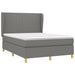 Pat box spring cu saltea, gri închis, 140x190 cm, textil - WALTI WALTI
