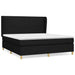 Pat box spring cu saltea, negru, 160x200 cm, textil - WALTI WALTI