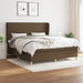 Pat box spring cu saltea, maro închis, 160x200 cm, textil - WALTI WALTI