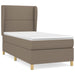 Pat box spring cu saltea, gri taupe, 90x190 cm, textil - WALTI WALTI